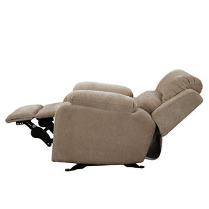 English Elm Manual Recliner Armchair Chenille Upholstered Three Position Lounge Seat for Living Room Oatmeal N763P458102O