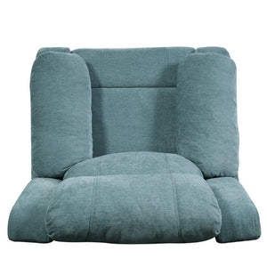 English Elm Manual Recliner Armchair Chenille Upholstered Three Position Lounge Seat for Living Room Teal N763P458102T