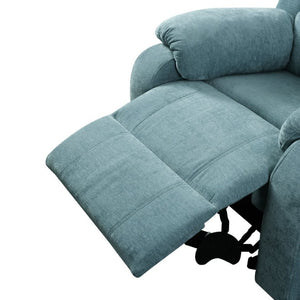 English Elm Manual Recliner Armchair Chenille Upholstered Three Position Lounge Seat for Living Room Teal N763P458102T