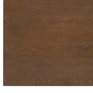 English Elm 60 Inch Writing Desk with Built-In Power Station Rubberwood Legs and Two Storage Drawers Walnut N763P465399D