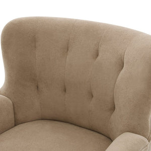 English Elm Modern Chenille Club Chair with Round Arms Sinuous Spring Seat and Rubberwood Legs N763P468262D