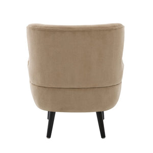 English Elm Modern Chenille Club Chair with Round Arms Sinuous Spring Seat and Rubberwood Legs N763P468262D