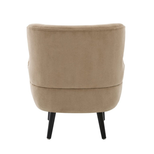 English Elm Modern Chenille Club Chair with Round Arms Sinuous Spring Seat and Rubberwood Legs N763P468262D