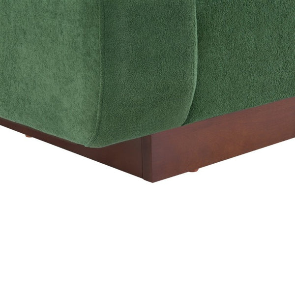 English Elm Modern Chenille Three Seat Sofa with Rubberwood Legs for Apartment Living Spaces Green N763P474868F