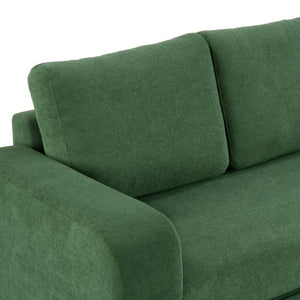 English Elm Modern Chenille Three Seat Sofa with Rubberwood Legs for Apartment Living Spaces Green N763P474868F