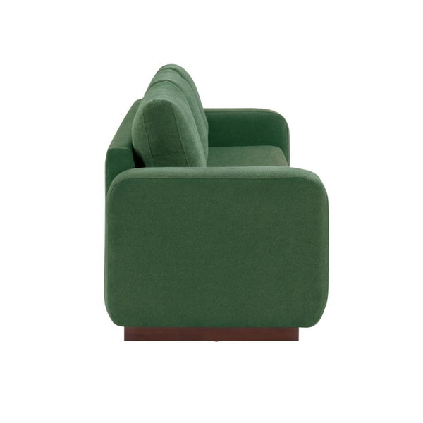 English Elm Modern Chenille Three Seat Sofa with Rubberwood Legs for Apartment Living Spaces Green N763P474868F