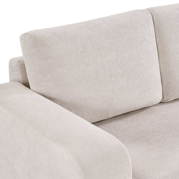 English Elm Modern Chenille Three Seat Sofa with Rubberwood Legs for Apartment Living Spaces Oatmeal N763P474868O
