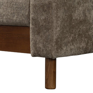 English Elm 78 Inch Three Seat Chenille Sofa Tufted Pillow Back Walnut Legs Living Room Brown N763P480705D