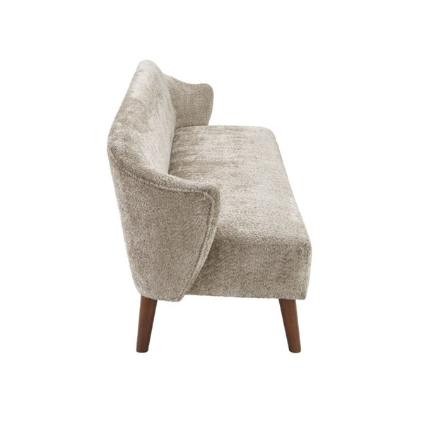 English Elm Modern Button Tufted Three Seater Sofa Plush Upholstered Mid Century Living Room Couch Brown N763P483968D