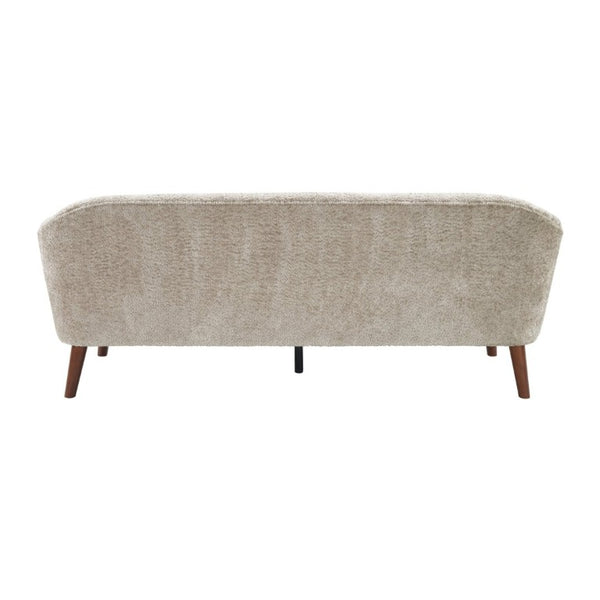 English Elm Modern Button Tufted Three Seater Sofa Plush Upholstered Mid Century Living Room Couch Brown N763P483968D