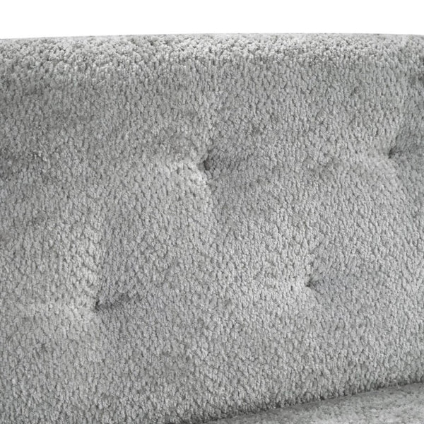 English Elm Modern Button Tufted Three Seater Sofa Plush Upholstered Mid Century Living Room Couch Light Grey N763P483968E