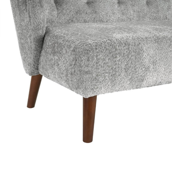English Elm Modern Button Tufted Three Seater Sofa Plush Upholstered Mid Century Living Room Couch Light Grey N763P483968E
