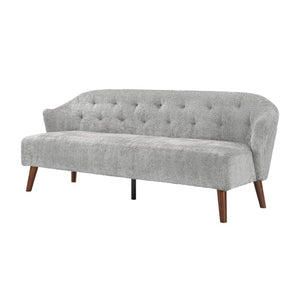 English Elm Modern Button Tufted Three Seater Sofa Plush Upholstered Mid Century Living Room Couch Light Grey N763P483968E
