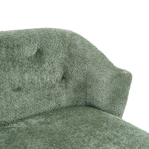 English Elm Modern Button Tufted Three Seater Sofa Plush Upholstered Mid Century Living Room Couch Green N763P483968F