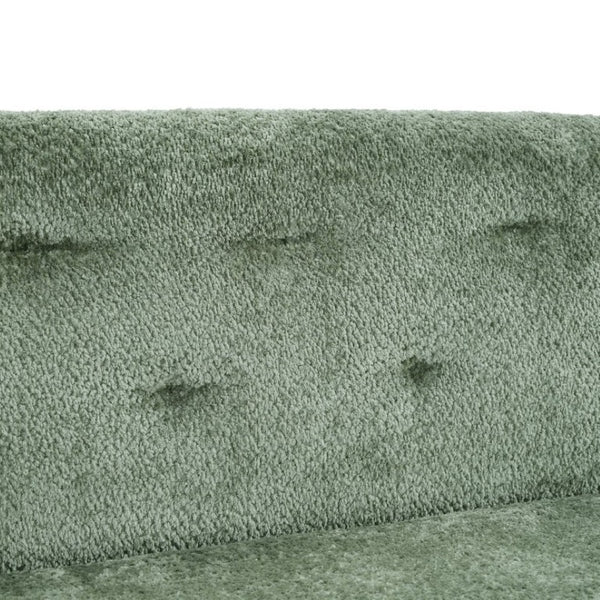 English Elm Modern Button Tufted Three Seater Sofa Plush Upholstered Mid Century Living Room Couch Green N763P483968F
