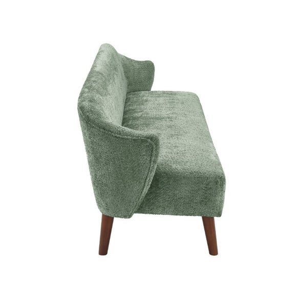 English Elm Modern Button Tufted Three Seater Sofa Plush Upholstered Mid Century Living Room Couch Green N763P483968F
