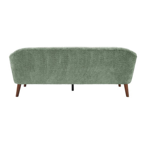 English Elm Modern Button Tufted Three Seater Sofa Plush Upholstered Mid Century Living Room Couch Green N763P483968F