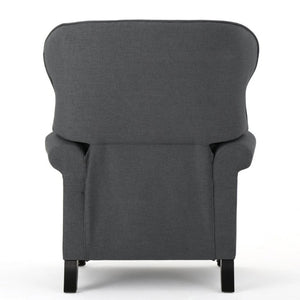 English Elm Modern Push Back Recliner with Nailhead Trim Rolled Arms and Rubberwood Legs for Living Room N763P492694E