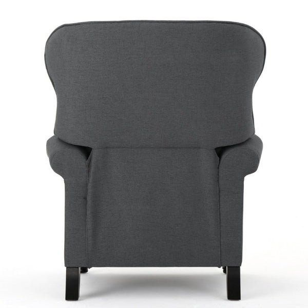 English Elm Modern Push Back Recliner with Nailhead Trim Rolled Arms and Rubberwood Legs for Living Room N763P492694E