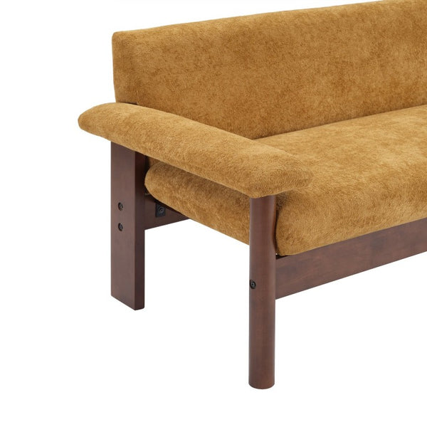 English Elm 69.9 Inch Chenille Two Seater Sofa with Pillow Arms Pocket Spring Cushion Living Room N763S000050Y