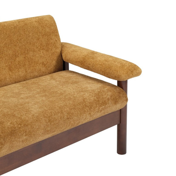 English Elm 69.9 Inch Chenille Two Seater Sofa with Pillow Arms Pocket Spring Cushion Living Room N763S000050Y