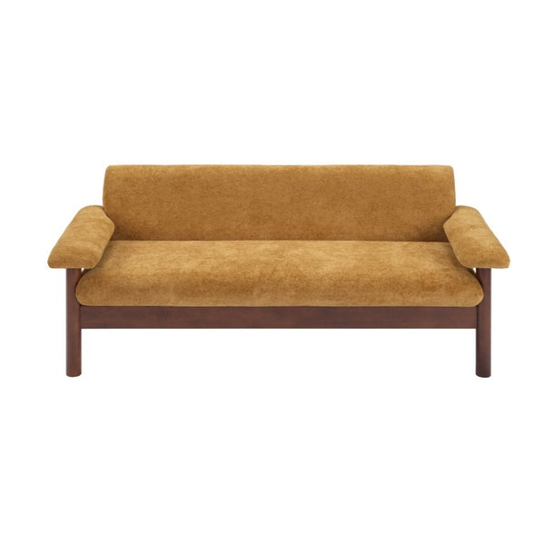 English Elm 69.9 Inch Chenille Two Seater Sofa with Pillow Arms Pocket Spring Cushion Living Room N763S000050Y