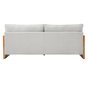 English Elm Modern Three-Seat Chenille Sofa with Solid Wood Armrests and Pocket Spring Living Room Grey N763S000080E