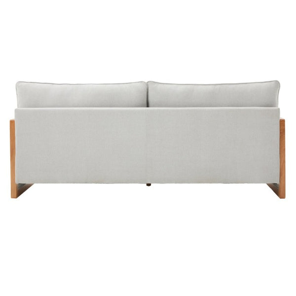 English Elm Modern Three-Seat Chenille Sofa with Solid Wood Armrests and Pocket Spring Living Room Grey N763S000080E