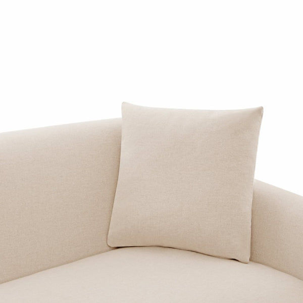 English Elm Modern Chenille Three Seater Sofa with Rubberwood Base and Wrap Armrests for Living Room N763S000110O