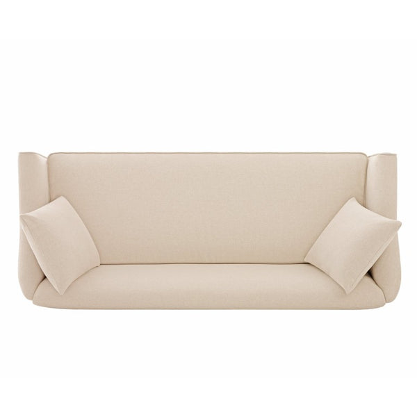 English Elm Modern Chenille Three Seater Sofa with Rubberwood Base and Wrap Armrests for Living Room N763S000110O