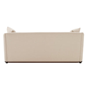 English Elm Modern Chenille Three Seater Sofa with Rubberwood Base and Wrap Armrests for Living Room N763S000110O