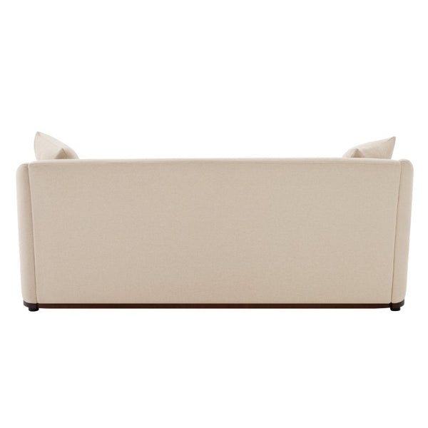 English Elm Modern Chenille Three Seater Sofa with Rubberwood Base and Wrap Armrests for Living Room N763S000110O