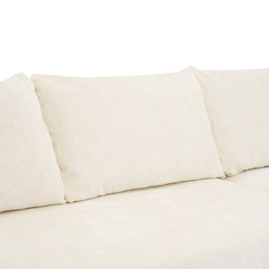 English Elm 140.5" U-shaped Chenille Cloud Sectional Modular Sofa Deep Seat Living Room Couch Beige N763S000120A