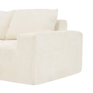 English Elm 140.5" U-shaped Chenille Cloud Sectional Modular Sofa Deep Seat Living Room Couch Beige N763S000120A