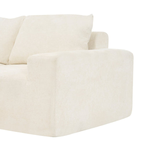English Elm 140.5" U-shaped Chenille Cloud Sectional Modular Sofa Deep Seat Living Room Couch Beige N763S000120A