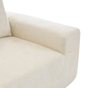 English Elm 140.5" U-shaped Chenille Cloud Sectional Modular Sofa Deep Seat Living Room Couch Beige N763S000120A
