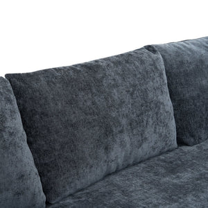 English Elm 140.5" U-shaped Chenille Cloud Sectional Modular Sofa Deep Seat Living Room Couch Grey N763S000120E