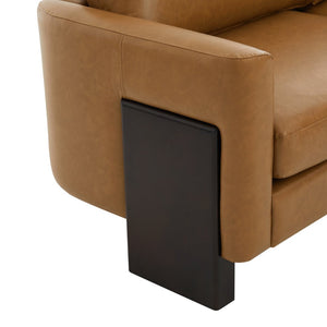 English Elm Cozy Three Piece Pu Fabric Sofa Set with Rubberwood Legs for Modern Living Spaces N763S000130D