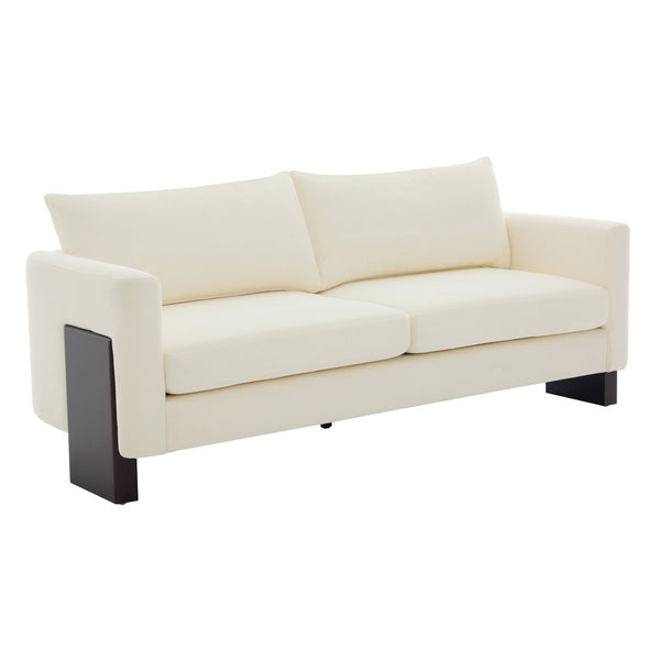 English Elm Modern Chenille Three-seat Sofa with Rubberwood Legs Pocket Spring Living Room N763S000131A