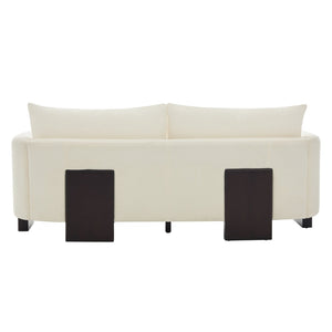 English Elm Modern Chenille Three-seat Sofa with Rubberwood Legs Pocket Spring Living Room N763S000131A