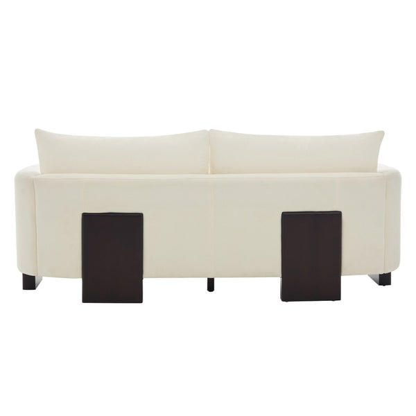 English Elm Modern Chenille Three-seat Sofa with Rubberwood Legs Pocket Spring Living Room N763S000131A