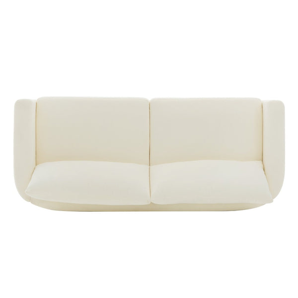English Elm Modern Chenille Three-seat Sofa with Rubberwood Legs Pocket Spring Living Room N763S000131A