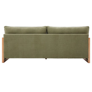 English Elm Modern Three Seater Chenille Sofa with Rubberwood Legs for Contemporary Living Rooms Green N763S000170F