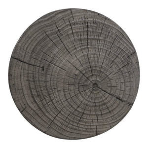 English Elm 19.29H Modern Round MGO Side Table Faux Marble Finish Cutout Sculptural Outdoor Indoor Grey 14.49 x 14.49 x 16.54 inches N765P412502G