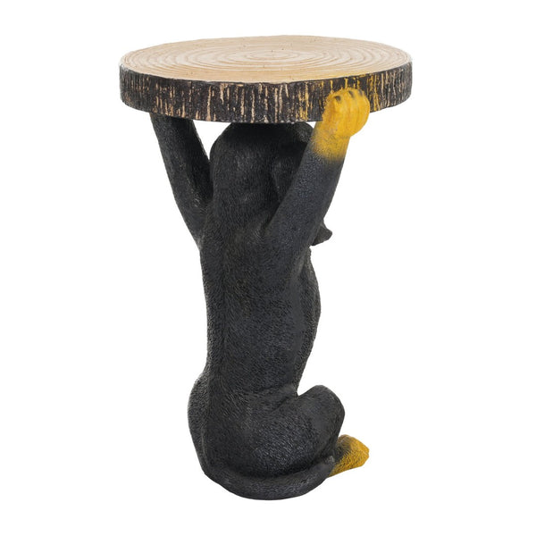 English Elm 22.17"h Mgo Hand Painted Dog Sculpture Pedestal Side Table for Indoor Outdoor Use N765P412507B