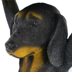 English Elm 22.17"h Mgo Hand Painted Dog Sculpture Pedestal Side Table for Indoor Outdoor Use N765P412507B