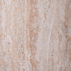 English Elm 18.5H Sculptural Fluted MGO Side Table Faux Stone Finish for Patio or Living Room Beige Marble N765P416051B