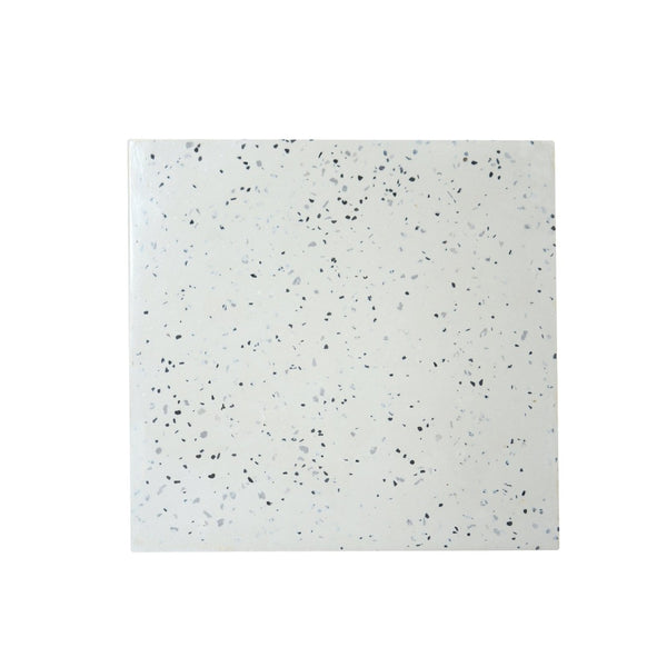 English Elm 14.75" Concrete Outdoor Side Table Hourglass Terrazzo Artisan Sculpted Patio Accent N767P192084W