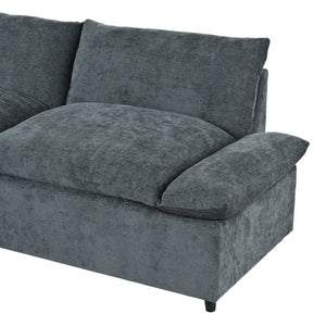 English Elm Not Sold Separately Modular Sectional Sofa with Hidden Storage and Overstuffed Cushions Dark Gray 115.5 L x 115.5 W x 32 H N767P234457R