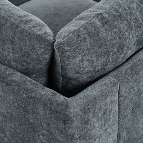 English Elm Not Sold Separately Modular Sectional Sofa with Hidden Storage and Overstuffed Cushions Dark Gray 115.5 L x 115.5 W x 32 H N767P234457R